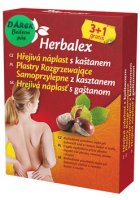 Herbalex Hřejivá náplast s kaštanem 3+1 ks + bederní pás