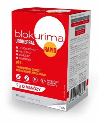 Blokurima Uroherbal Rapid 2g D-manózy sáčky 10x2.3g