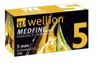 WELLION MEDFINE PLUS JEHLY PRO INZULÍNOVÁ PERA JEHLY PRO VŠECHNA INZULÍNOVÁ PERA, VEL. 31G X 5 MM