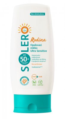 SOLERO Opalovací mléko Sensitive Rodina SPF50+ 200ml