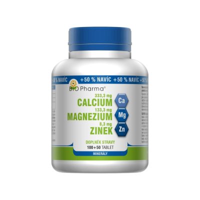 BIO Pharma Calcium+Magnesium+Zinek 100+50 tablet