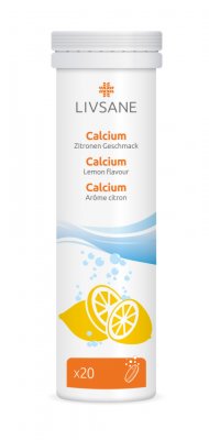 LIVSANE Šumivé tablety Kalcium citron 20ks