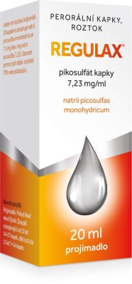REGULAX PIKOSULFÁT KAPKY - 7,23MG/ML POR GTT SOL 1X20ML