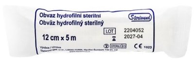 Steriwund Obinadlo hydrofilní pletené sterilní 12 cm x 5 m 1 ks