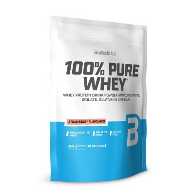 BioTech 100% Pure Whey 454g strawberry