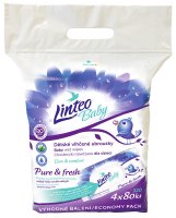 Vlhčené ubrousky LINTEO BABY s Aloe vera 4x80 ks