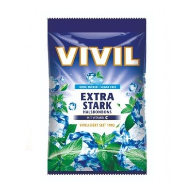 Vivil Extra silný mentol+vit.C bez cukru 80g