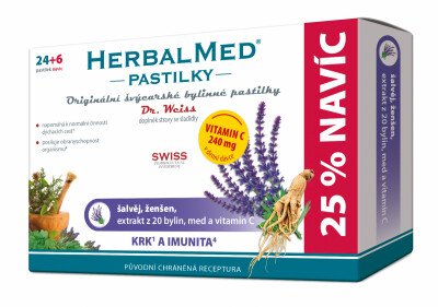 HerbalMed Dr. Weiss Šalvěj + ženšen + vitamin C 30 tablet