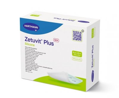 ZETUVIT PLUS SILICONE 8X8CM,10KS