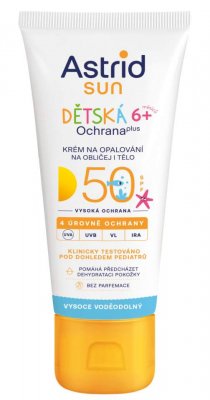 Astrid SUN dětský opalovací krém 6m+ SPF50 75ml