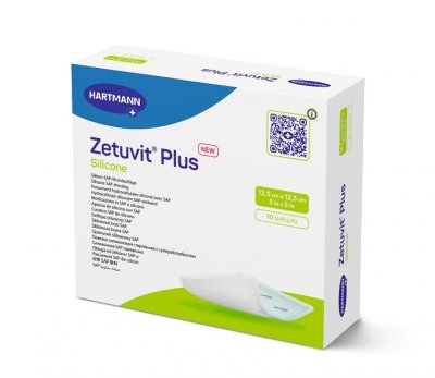 ZETUVIT PLUS SILICONE 12,5x12,5cm silikonové krytí bez lepivého okraje 10ks