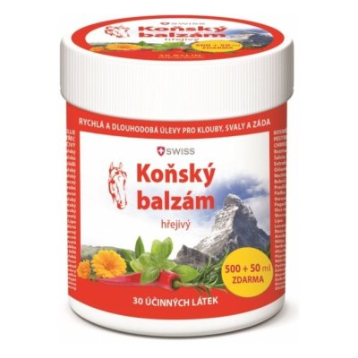 Swiss Koňský balzám hřejivý 500+50 ml