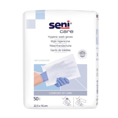 Seni Care mycí žínky bez fólie 22.5x16cm 50ks