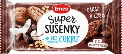 EMCO Super sušenky kakao a kokos 60g