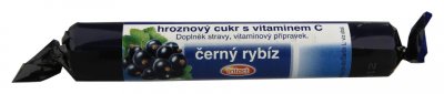 Intact rolička hroznový cukr s vit.C Černý ryb.40g