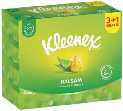 KLEENEX Kapesníky papírové Balsam Box 64ks 3+1