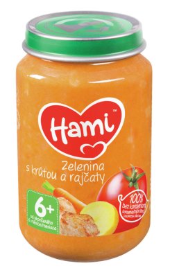 Hami Zelenina s krůtou a rajčaty 6+ masozeleninový příkrm 200 g