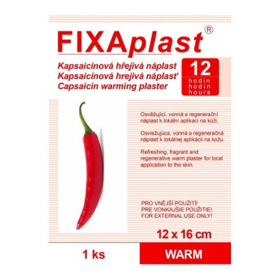 Fixaplast Warm Kapsaicinová hřejivá náplast 12x16 cm