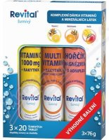 Revital Vitamin C + Multivitamin + Hořčík 3x20 šumivých tablet