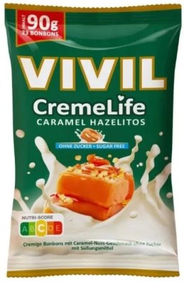 Vivil CremeLife karamel+lísk.oříšek bez cukru 90g