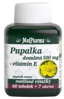 Medpharma Pupalka dvouletá 500 mg + Vitamín E 67 tobolek