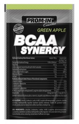 Prom-In Essential BCAA Synergy 11 g zelené jablko