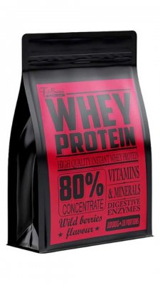 FitBoom Whey Protein 80 % 1000 g lesní ovoce