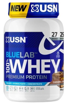 USN BlueLab 100% Whey Protein Premium 908 g karamel čokoláda