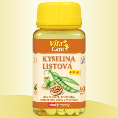 VitaHarmony Kyselina listová 400 mcg 90 tablet