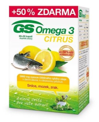 GS Omega 3 Citrus 60+30 kapslí