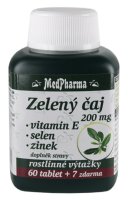 Medpharma Zelený čaj + vitamin E + Selen + Zinek 67 tablet