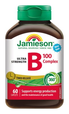 Jamieson B-komplex s postupným uvolňováním 100 mg 60 tablet