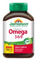 Jamieson Omega 3-6-9 1200 mg 150+50 tobolek