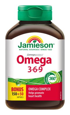 Jamieson Omega 3-6-9 1200 mg 150+50 tobolek