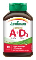 Jamieson Vitamíny A+D Premium 10 000/800 IU 100 kapslí Jamieson Vitamíny A+D Premium 10 000/800 IU 100 kapslí