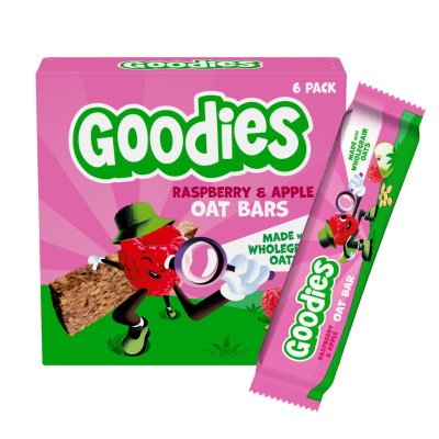 Goodies ovesné tyčinky malina a jablko 138g 6x23g