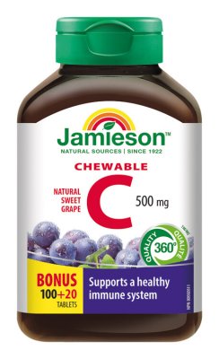 Jamieson Vitamin C 500 mg hrozny 120 cucacích tablet