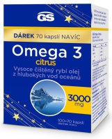 GS Omega 3 citrus 3000mg cps.100+70 dárek