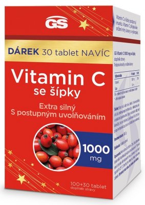 GS Vitamin C1000mg se šípky tbl.100+30 dárek