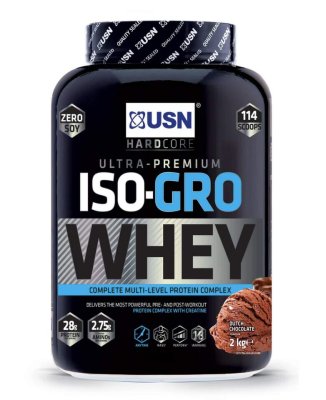 USN Iso-Gro Whey Protein 2000 g chocolate