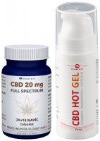 CBD HOT GEL75ml+CBD 20mg Full Spectrum tob.30+15