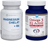 Magnesium Chelát+B6 cps.60+Omega 3 IQ tob.100