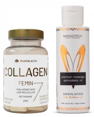 Collagen Femin tob.90+Masáž olej Sandalwood 100ml