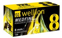 WELLION MEDFINE PLUS jEHLY PRO INZULÍNOVÁ PERA JEHLY PRO VŠECHNA INZULÍNOVÁ PERA, VEL. 30G X 8 MM