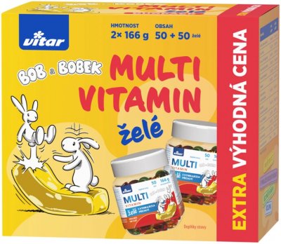 Vitar Multivitamin Bob a Bobek želé 2x50ks