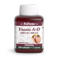 Medpharma Vitamín A+D 5000 I.U./400 I.U. 107 tobolek