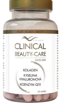 Clinical Beauty-Care Kolagen + kyselina hyaluronová + koenzym Q10 tbl.60