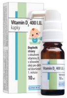 Vitamin D3 400 I.U. kapky 10 ml Generica