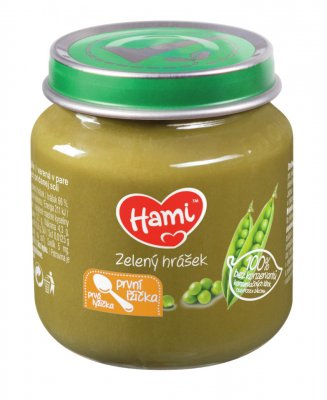 NUTRICIA Hami Zelený hrášek první lžička 125 g