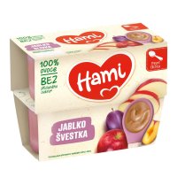 Hami 100% ovoce švestka a jablko první lžička 4x100g